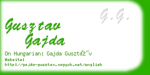 gusztav gajda business card